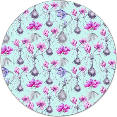 Produktbild von Herd-Abdeckplatte Glas Schneidebrett Ceranfeld-Abdeckung - 40 cm - Krokusblüten rosa