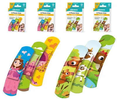 Produktbild von 40 Stück Kinderpflaster verschiedene Motive, 4 Packungen