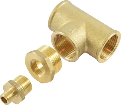 Produktbild von Agora-Tec®  Messing-Anschluss-Set (1) für mechanischen Druckschalter 1 Zoll