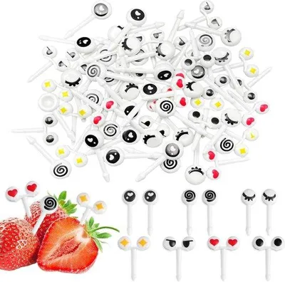 Immagine prodotto di Set da 100 forchette da frutta per bambini con motivi dei cartoni animati