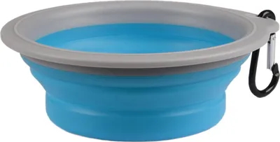 Produktbild von Flamingo Futter- und Trinknapf Bubo Silikon grau/blau, Fassungsvermögen: 375 ml