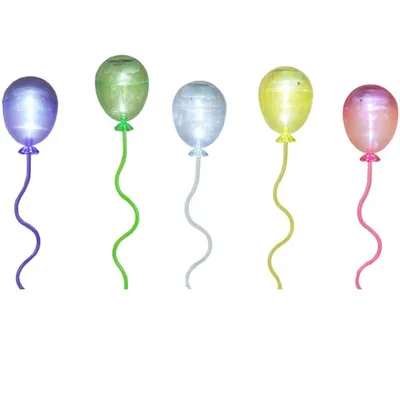 Produktbild von Solar-Ballon 5er-Set Kunststoff LED rot grün blau gelb weiß Luftballon Garten