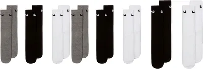 Produktbild von 8 Paar Nike Everyday Lightweight Crew SX7676 Tennis Socke - Farbe: weiß grau schwarz - Größe: 34-38