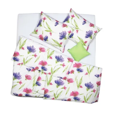 Obrázek produktu pro SCANquilt povlečení KLASIK DESIGN asters bílopestrá 100% bavlna 140 x 200/70 x 90 cm
