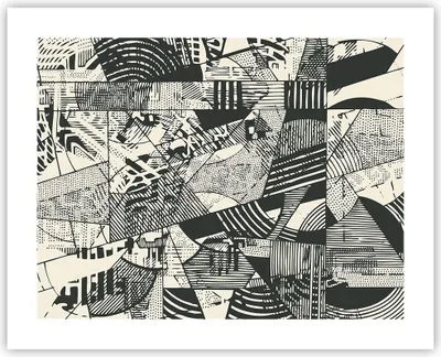 Produktbild von Poster - Poster ohne Rahmen - Abstraktion Vintage Schwarz - 50x40 cm - Wand Bild - Wanddeko - Wandbilder - Kunstposter - Wandposter - Bilder - Kunstdruck - Wanddekoration - Wandbild - P2XAA50x40-5052
