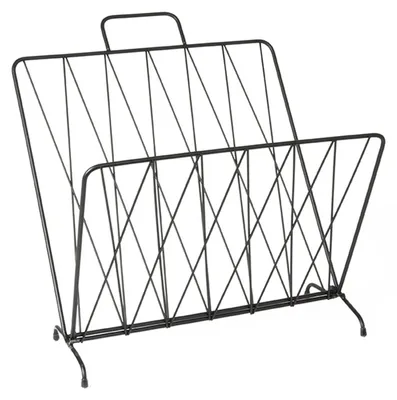 Image de Porte-revues Noir - Métal - 40x27x56cm - Porte-revues Present Time - Giga Meubel