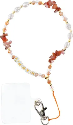 Image de Pendentif HAPPY phone / Longueur du cordon 44cm (22cm en boucle) / Bracelet - orange
