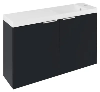 Productafbeelding van Sapho LATUS X onderkast met wastafel, 80x54,5x22 cm, antraciet, mat