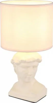 Immagine prodotto di Lampada da tavolo, statua, crema, tessuto, H 33 cm