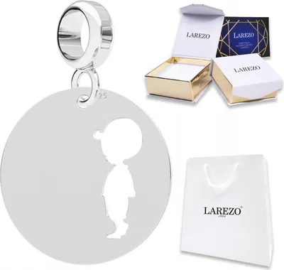 Productafbeelding van Charm zilveren hanger, familie, jongen, plaket, 925 zilver