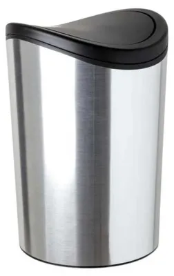Produktbild von Tatay Standard Kipp-mülleimer Fürs Badezimmer 6l Silber Silber One Size