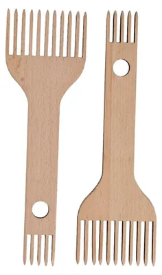 Produktbild von 2 Stück Holz Webstuhl Kamm für DIY Projekte