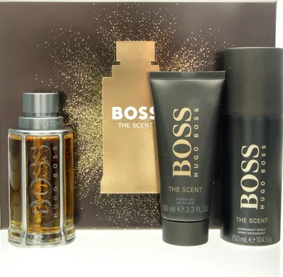 Produktbild von Hugo Boss The Scent Giftset Edt Spray 100ml/Deo Spray 150ml/Shower Gel 100ml 350 ml