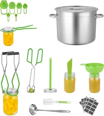 Immagine prodotto di SucceBuy Set di conserve in acciaio inox da 11 pezzi per principianti a bagnomaria