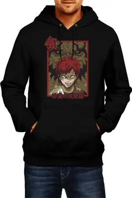 Obrázok produktu pre Pánska Mikina S Kapucňou Japan Anime Manga Naruto Gaara Shukaku, Man L / čierna