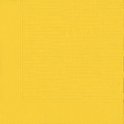 Zdjęcie produktu dla Duni serwetki obiadowe 4-warstwowe bibułka tłoczona gładka żółta 40x40 cm 50 szt