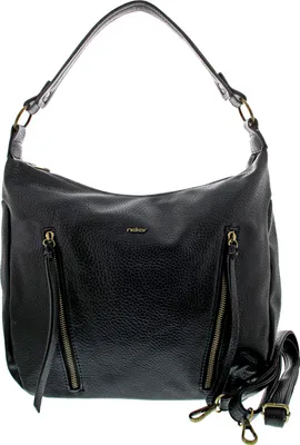 Produktbild von Rieker Damen Schultertasche mit zwei Ziereißverschlüssen H1016, Farbe:Schwarz