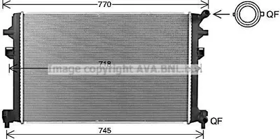 Produktbild von PRASCO VN2426 Kühler Wasserkühler Motorkühler für VW Golf VII Schrägheck (5G1, BQ1, BE1, BE2) Passat Variant (3G5, CB5) Golf VII Variant (BA5, BV5)