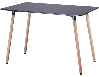 Productafbeelding van Rechthoekige eettafel, Scandinavisch design, modern, zwart, 110 x 70 cm