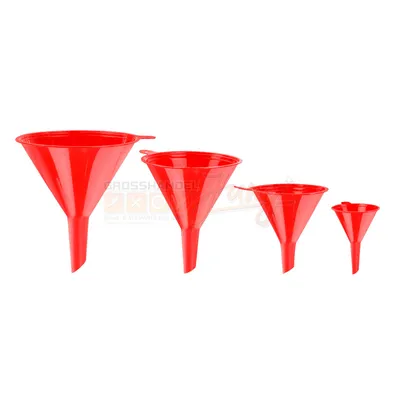 Produktbild von Kunststoff-Trichter Set 4 tlg. rot