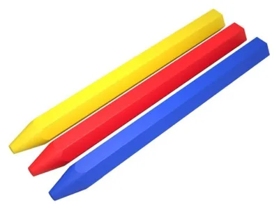 Productafbeelding van Wasmarker Stalco S-76032- 12 x 120 mm- geel-12 stuks- PERFECT
