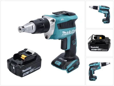 Image de Makita DFS 452 M1Visseuse plaque de plâtre sans fil 18 V Brushless + 1x batterie 4,0 Ah - sans chargeur