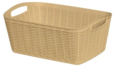 Productafbeelding van Opbergmand van plastic - Beige - L 38 x B 29 cm