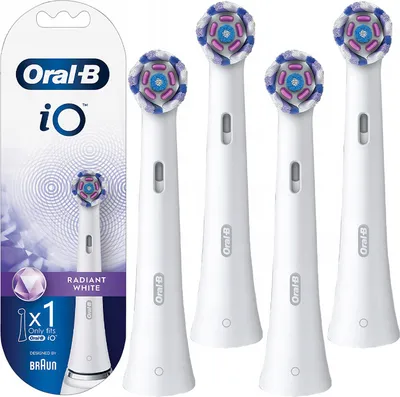 Produktbild von Oral-B Aufsteckbürsten iO Radiant White 4 Stück für elektrische Zahnbürste