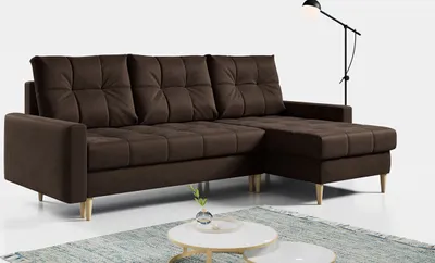 Produktbild von Ecksofa Wohnzimmer - L-form mit Schlaffunktion und Bettkasten - ASTRA - Braun