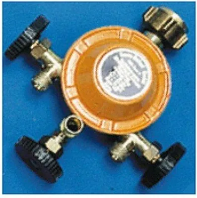 Produktbild von GOK Camping Gasregler EN61 1kg/h 30mBar mit 3 Abgänge 1/4"
