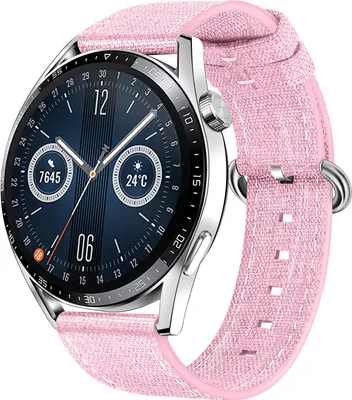 Produktbild von BStrap Denim Armband für Samsung Galaxy Watch 42mm, pink