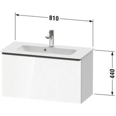 Produktbild von Duravit DE4269070550000 DN WTU WH Cp 810x372x440 Az 1 Ei