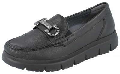 Produktbild von WALDLÄUFER H Pina Damen Slipper schwarz Glattleder - Größe: UK 6,5
