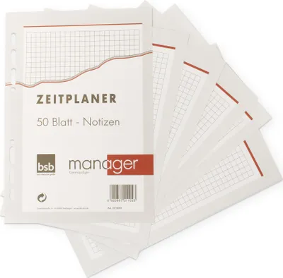 Produktbild von BSB Einlage Timer A5 kariert 50 Blatt (02-0051)