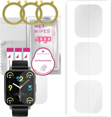 Produktbild von apgo 3 Stück Schutzfolie, klar, kompatibel mit Kello DTX Smartwatch, Hydrogel Displayschutzfolie mit Positionierhilfe, Displayfolie, robust und kratzfest