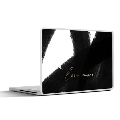 Produktbild von MuchoWow® Laptop Aufkleber Sticker Cover Text - Abstrakt - Liebe mehr - Zitate 30x22 cm - Laptop-Sticker