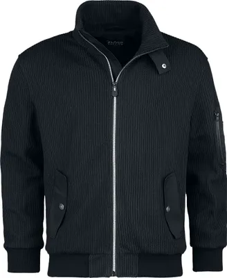 Produktbild von Black Premium by EMP Herren schwarze Übergangsjacke in Strickoptik XXL