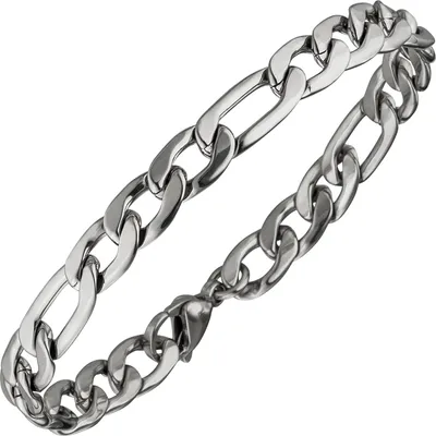 Produktbild von JOBO Figaroarmband Edelstahl 21 cm Armband