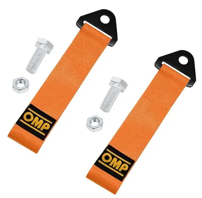 Image de Sangles de remorquage, 2 pièces, universelles, haute résistance, couleur orange, capacité de 2 tonnes