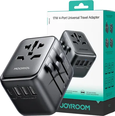 Produktbild von JOYROOM JR-TCW01, Universal, Universal, 110 - 250 V, Schwarz, 17 W, 70 mm