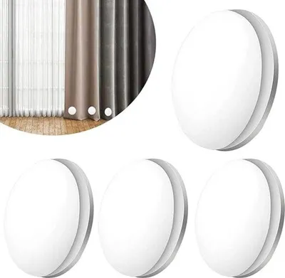 Produktbild von Duschvorhanggewichte, 4 Paar magnetische Duschvorhanggewichte, feste Duschvorhanggewichte mit Magnet, wasserdicht für Vorhänge, Tischdecken, Duschvorhänge (weiß)