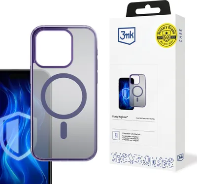 Produktbild von 3mk Schutzhülle Frosty MagCase Cover für Apple iPhone 15 Pro grau Backcover kompatibel mit MagSafe