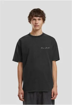 Produktbild von Herren-T-Shirt Mr. Tee True Faith Vintage Heavy Loose Tee, schwarz - Größe L