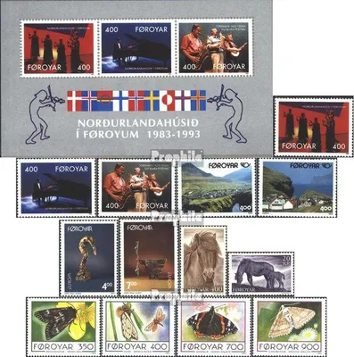 Produktbild von Briefmarken Dänemark - Färöer 1993 Mi 243-255 (kompl.Ausg.) Jahrgang 1993 komplett postfrisch Haus des Nordens