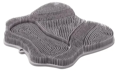 Image de Omgoods - Douche avec brosse pour les pieds et tapis de bain antidérapant - Tapis de lavage des pieds pour la relaxation et les soins