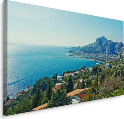 Produktbild von Fabelhafte Canvas LEINWAND BILDER 100x70 cm XXL Kunstdruck Meer Himmel Bucht Sonne