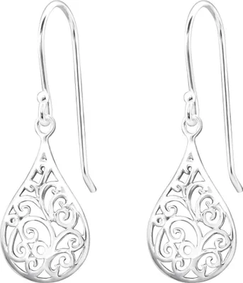 Produktbild von Ohrringe 925 Sterling Silber vergoldet Ohrhaken Birnenohrringe Material - Silber