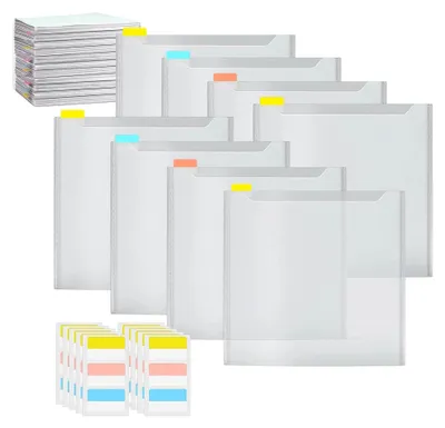 Produktbild von Organizer für Scrapbook-Papier – 12 x 12 Papierhalter in transparent | Stapelbar, vertikal, mit Registerlaschen, für Bastelraum und Scrapbooking