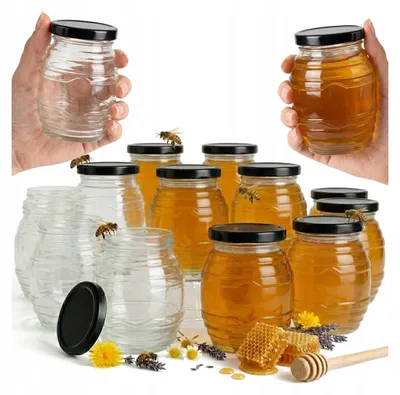 Immagine prodotto di 20 contenitori in vetro da 180 ml per miele, marmellata, confetture, bottiglie per panna