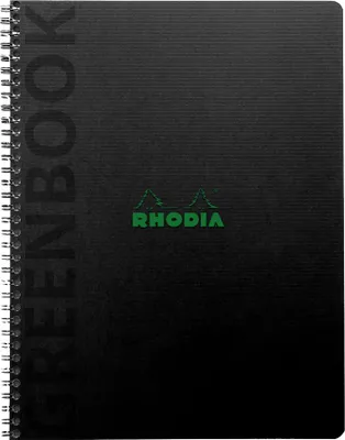 Produktbild von RHODIA Collegeblock GREENBOOK DIN A5+ kariert schwarz 80 Blatt